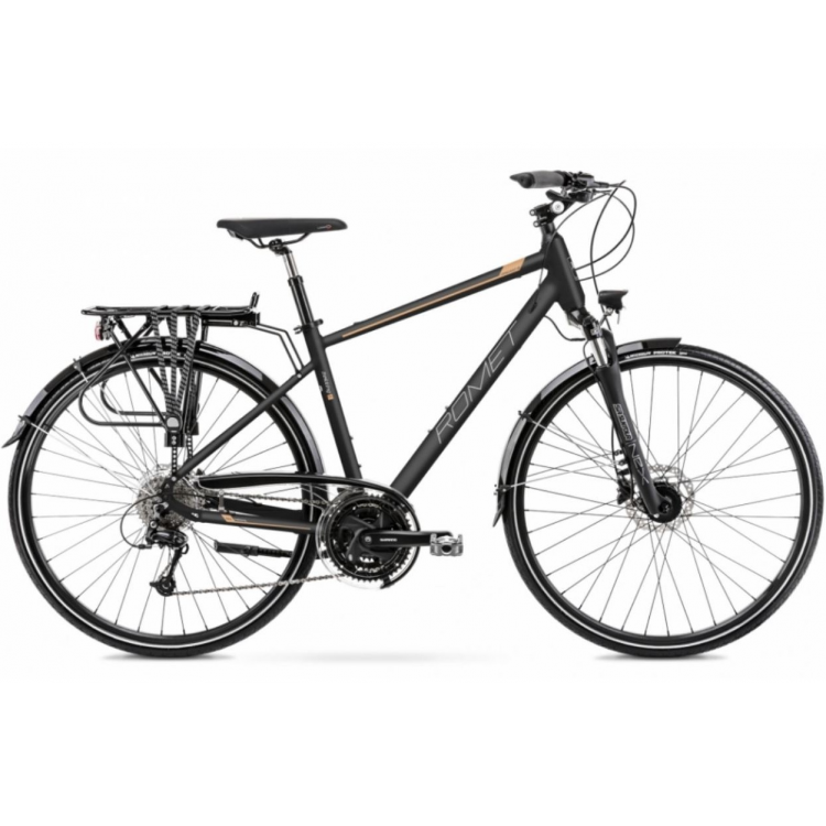 Trekingový bicykel 28" Romet Wagant 8 čierno-medený hliníkový 19" 